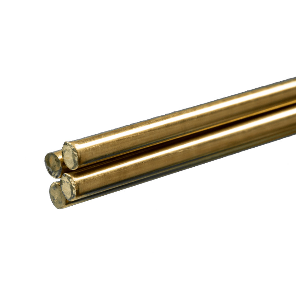 Round Brass Rod: 1/4" OD x 36" Long (4 Pieces)