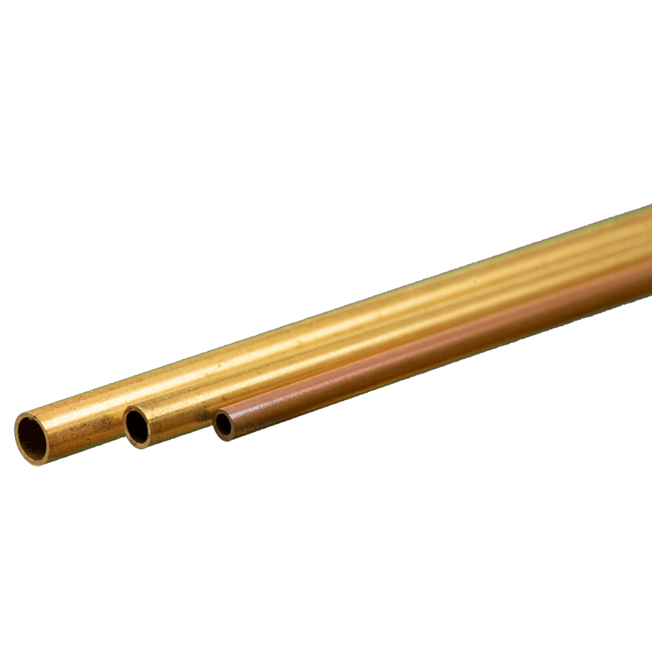 Bendable Brass Tube: (3/32", 1/8", 5/32") x 12" Long (1 Piece Each)