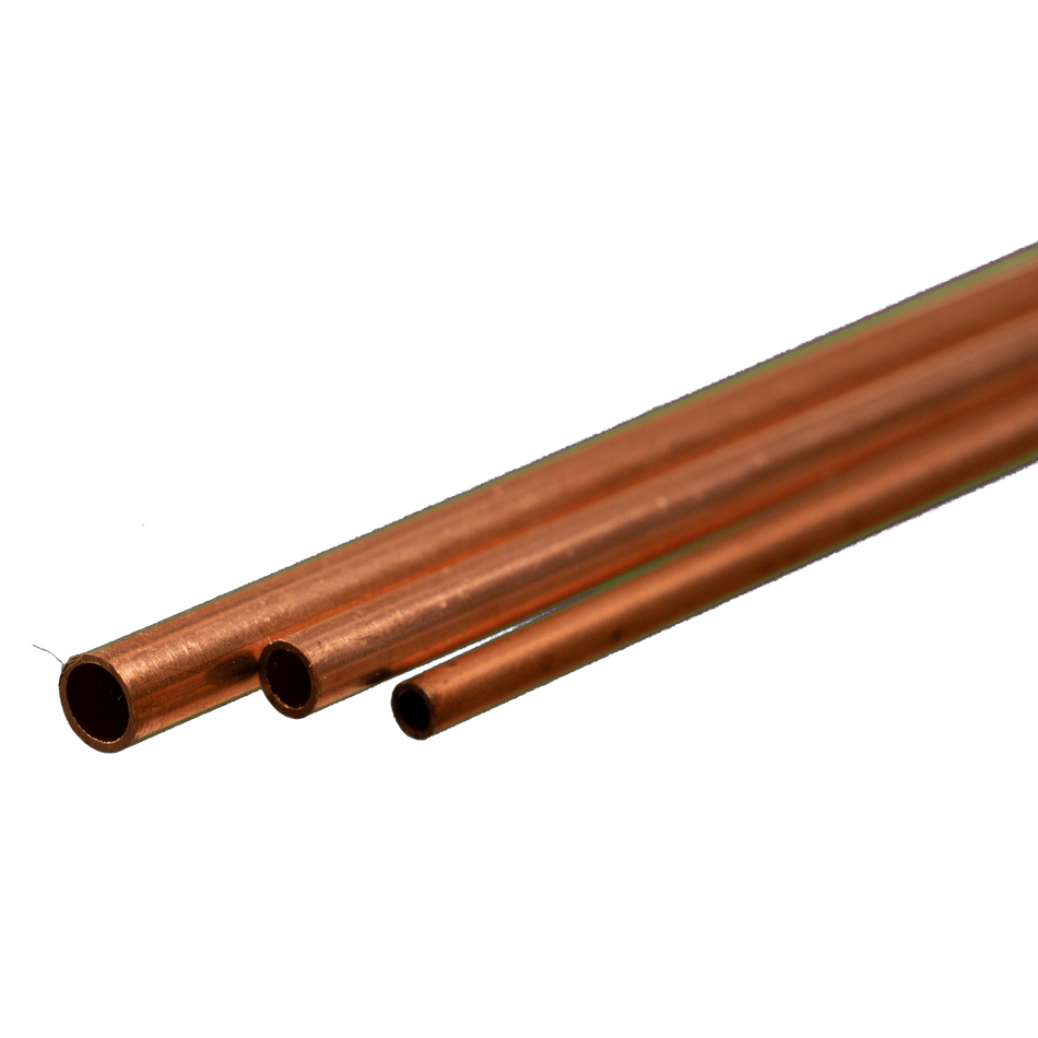Bendable Copper Tube: (3/32", 5/32", 1/8")  x 12" Long (1 Piece Each)