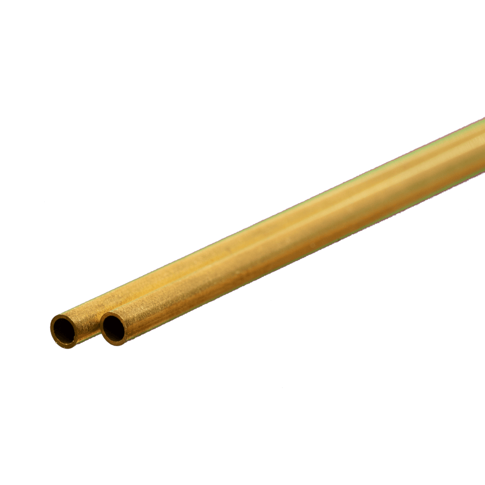 Bendable Brass Fuel Tube: 1/8" OD x 0.014" Wall x 12" Long (1 Piece)