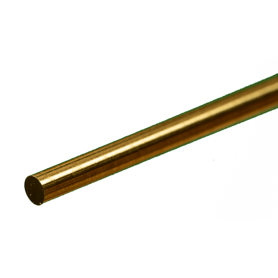 Round Brass Rod: 1/8" OD x 12" Long (1 Piece)