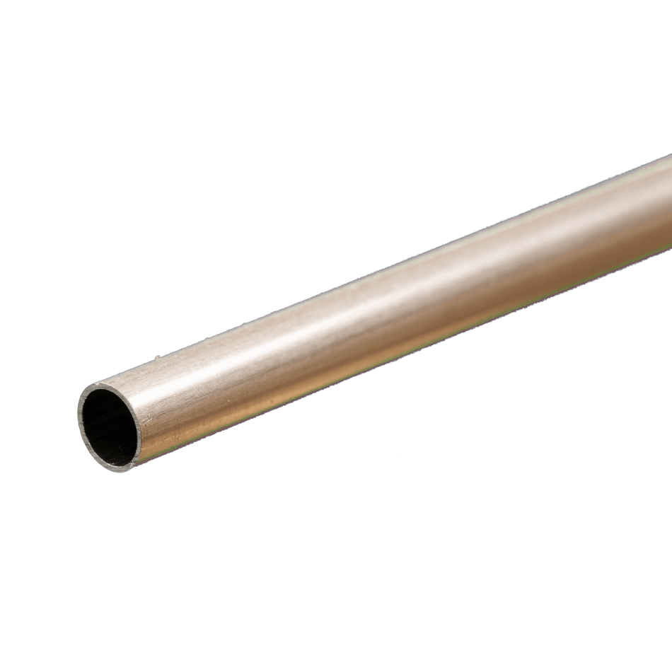 Round Aluminum Tube: 5/8" OD x 0.029" Wall x 12" Long (1 Piece)