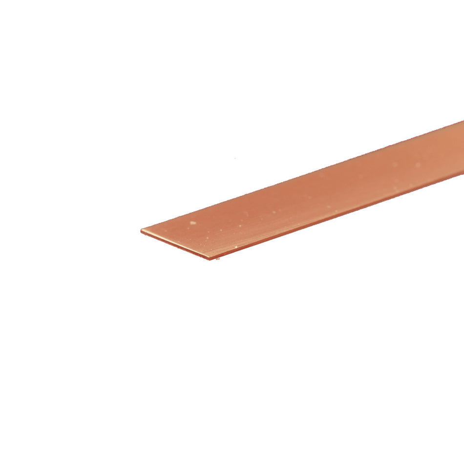 Copper Strip: 0.032" Thick x 1/2" Wide x 12" Long (1 Piece)