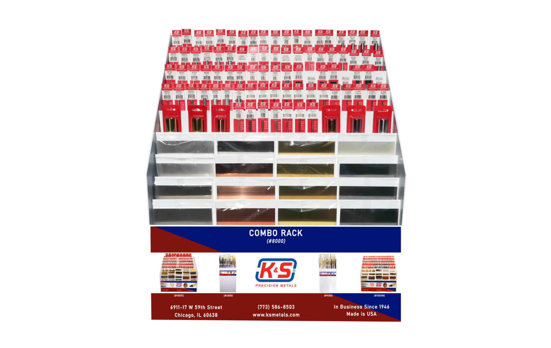 K&S Combo Display Rack #8000 – ksmetals