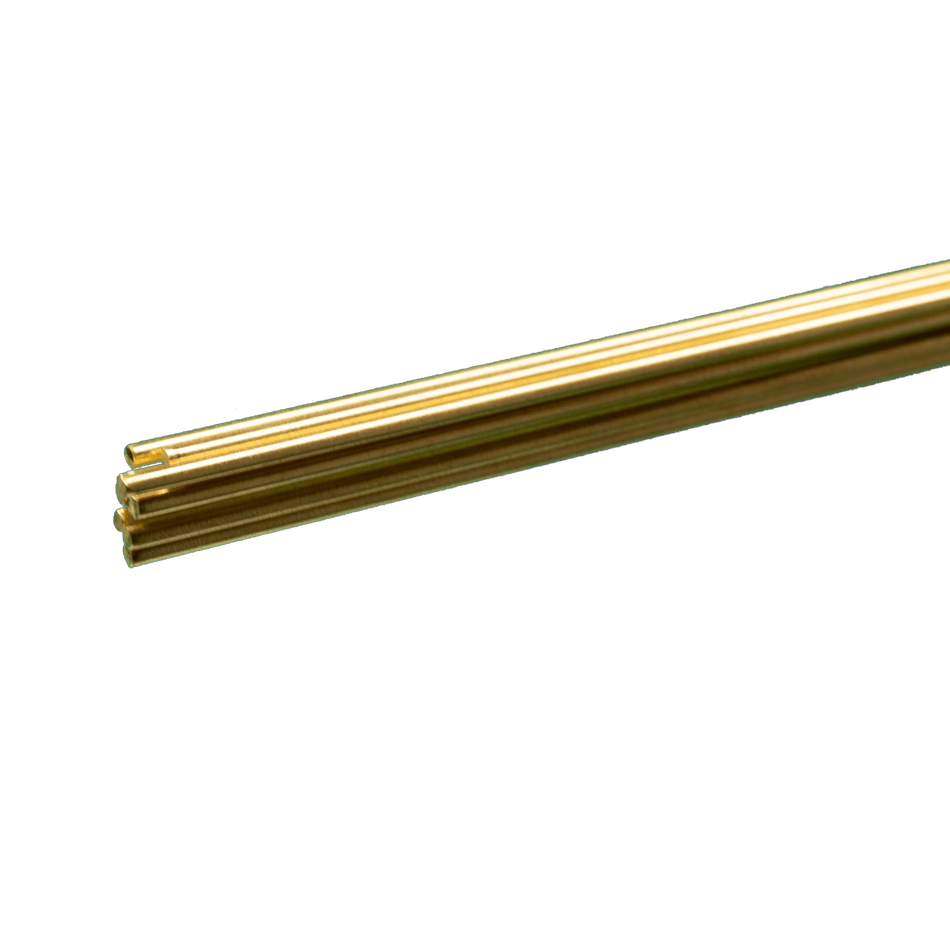 Round Brass Rod: 1/16" OD x 36" Long (10 Pieces)