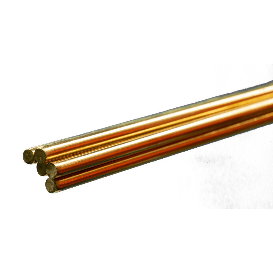 Round Brass Rod: 3/16" OD x 36" Long (5 Pieces)