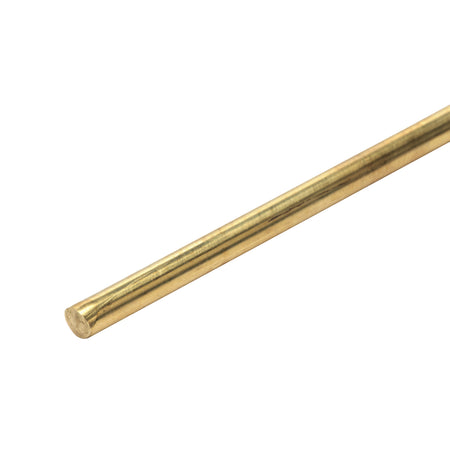 Single brass rod on a white background