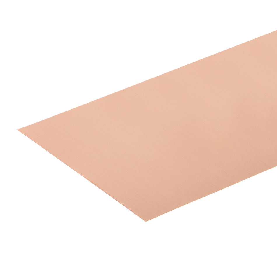 Copper sheet on a white background