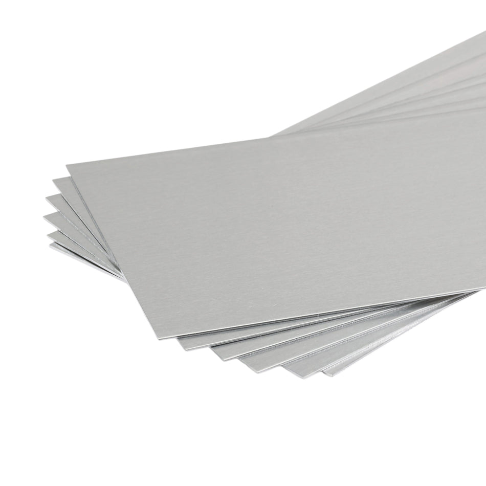 Aluminum Sheet: 0.032" Thick x 4" Wide  x 10" Long (6 Pieces)