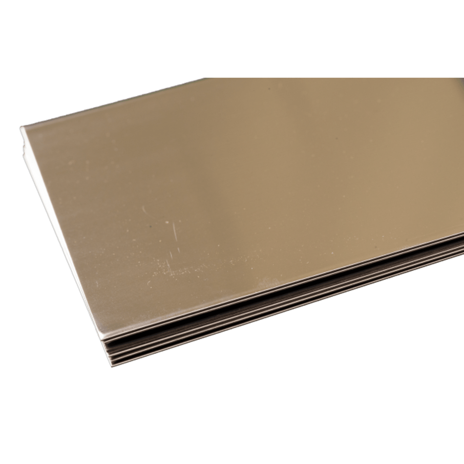 Stainless Steel Sheet: 0.018" Thick x 4" Wide x 10" Long (6 Pieces)