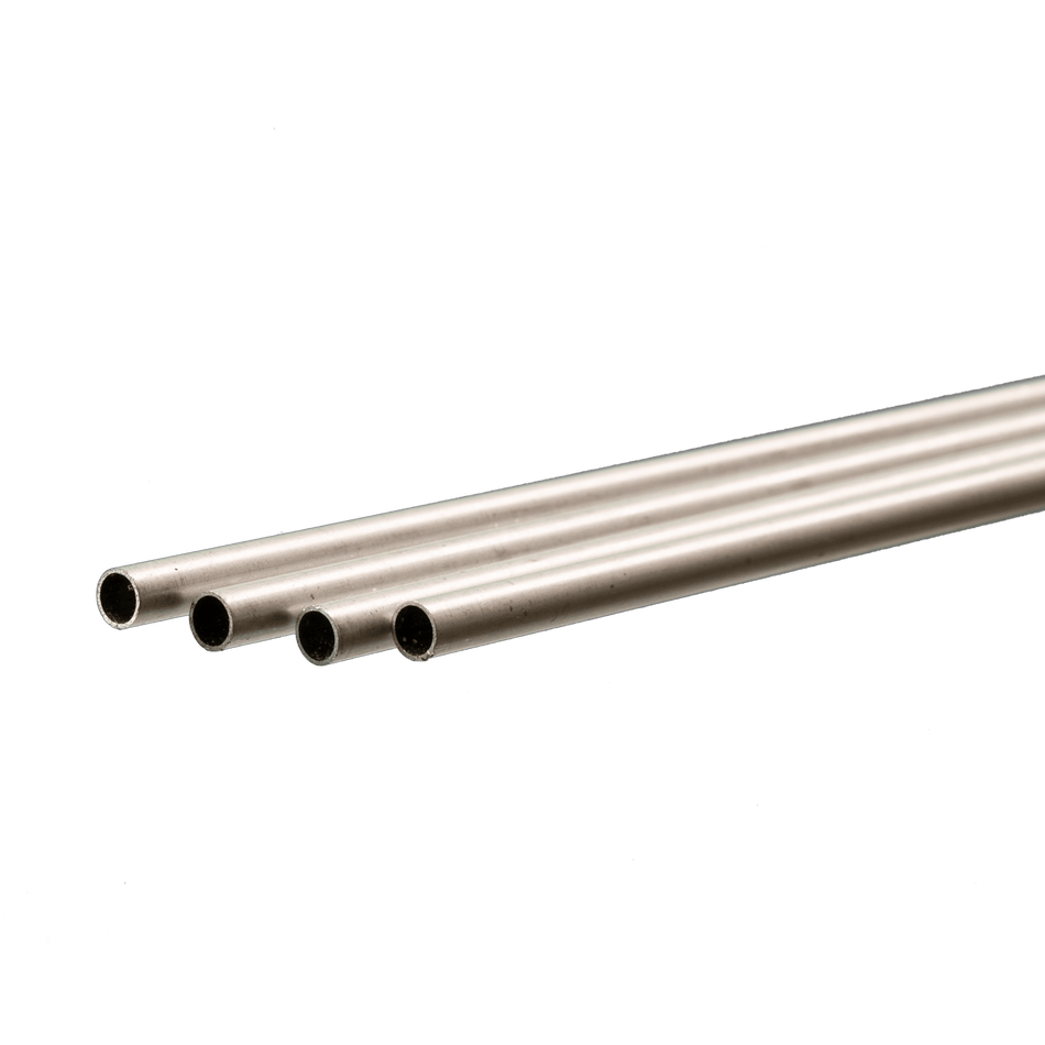Round Aluminum Tube: 6mm OD x 0.45mm Wall x 1 Meter Long  (4 Pieces)