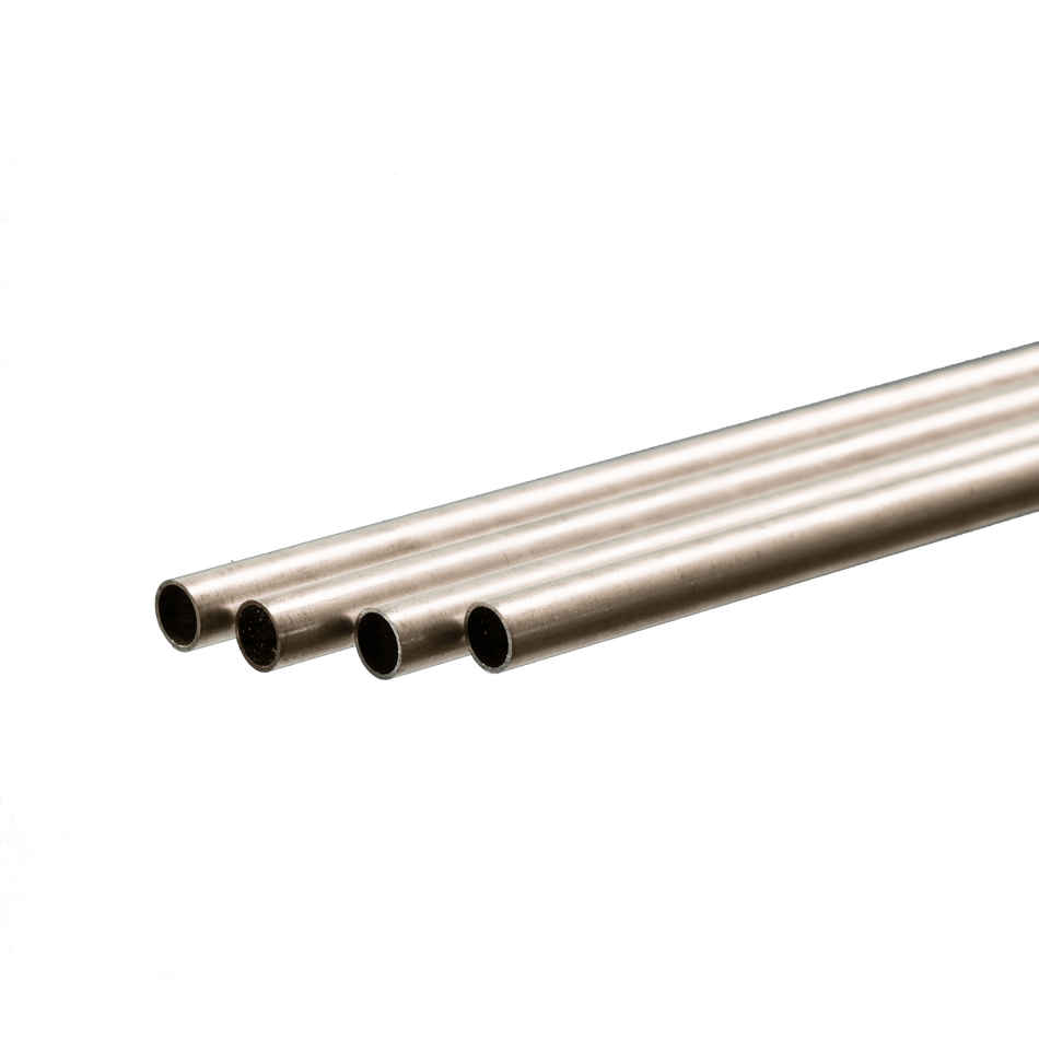 Round Aluminum Tube: 7mm OD x 0.45mm Wall x 1 Meter Long (4 Pieces)