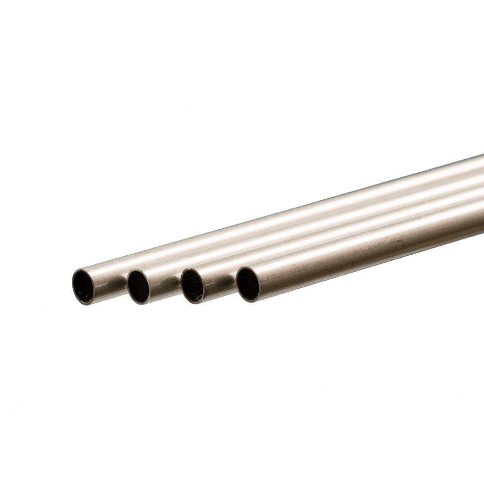 Round Aluminum Tube: 8mm OD x 0.45mm Wall x 1 Meter Long (4 Pieces)