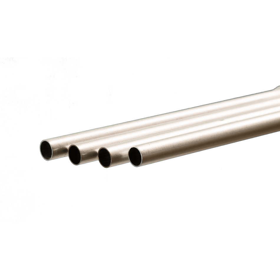 Round Aluminum Tube: 9mm OD x 0.45mm Wall x 1 Meter Long (4 Pieces)