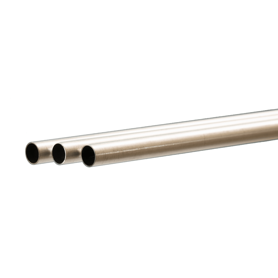Round Aluminum Tube: 10mm OD x 0.45mm Wall x 1 Meter Long (3 Pieces)