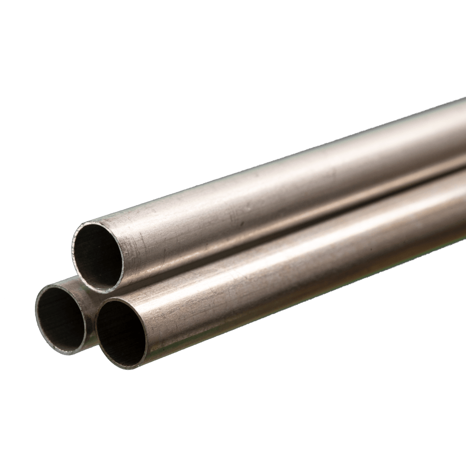 Round Aluminum Tube: 11mm OD x 0.45mm Wall x 1 Meter Long (3 Pieces)