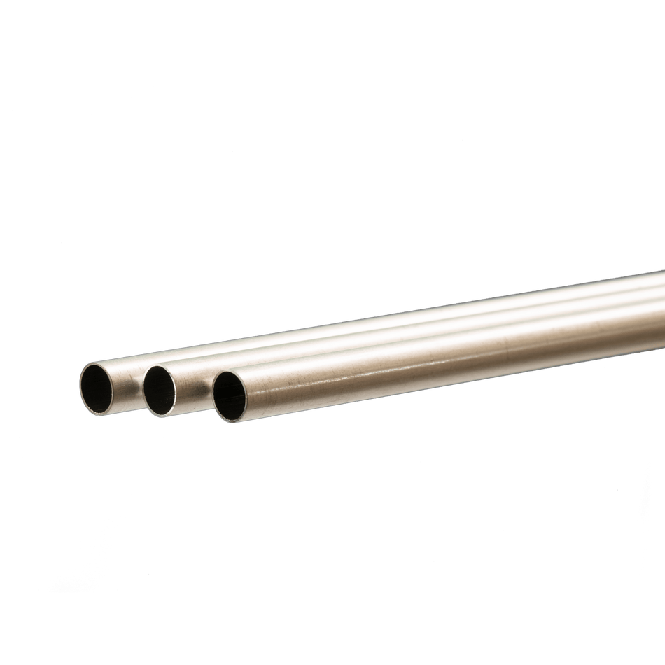 Round Aluminum Tube: 12mm OD x 0.45mm Wall x 1 Meter Long (3 Pieces)