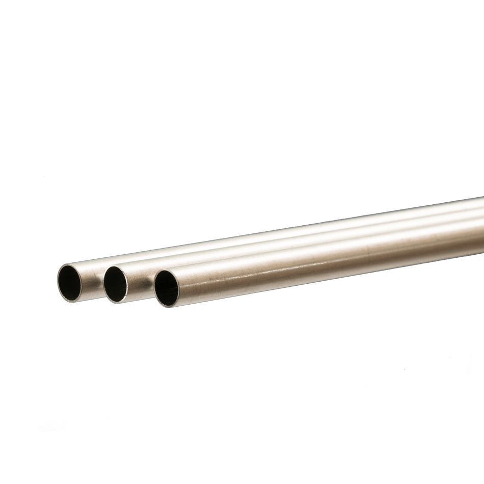 Round Aluminum Tube: 13mm OD x 0.45mm Wall x 1 Meter Long (3 Pieces)