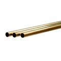 Round Brass Tube: 9mm OD x 0.45mm Wall x 1 Meter Long (3 Pieces)