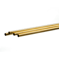 Round Brass Tube: 4.5mm OD x 0.225mm Wall x 1 Meter Long (4 Pieces)