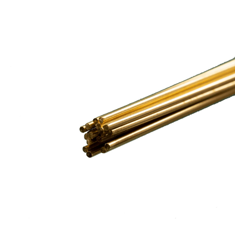 Round Brass Rod: 1mm OD x 1 Meter Long (20 Pieces)