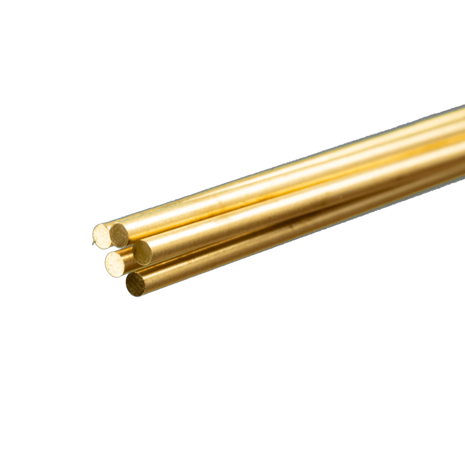 Round Brass Rod: 2mm OD x 1 Meter Long (15 Pieces)