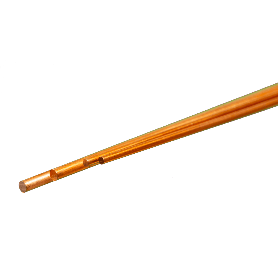 Bendable Copper Rod Assortment: (1/16", 3/32") x 12" Long (2 Pieces Each)