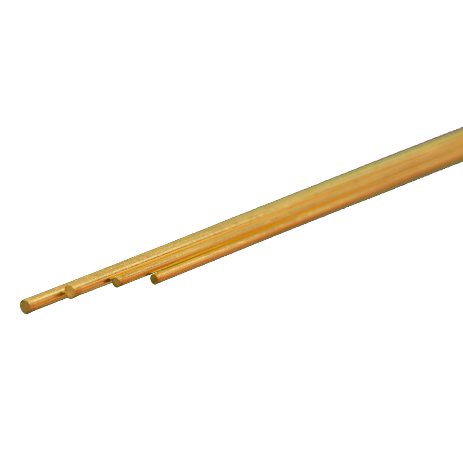 Bendable Brass Rod Assortment: (1/16", 3/64") x 12" Long (1 Piece Each)