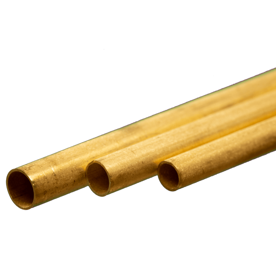 Bendable Brass Tube: (3/16", 7/32", 1/4") x 12" Long (1 Piece Each)