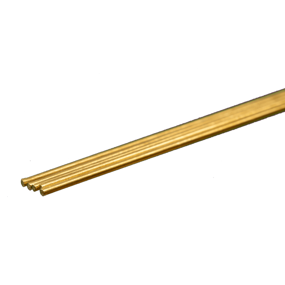 Round Brass Rod: 1/32" OD x 12" Long (5 Pieces)