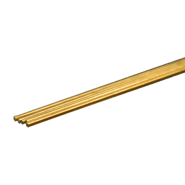 Brass, Copper, Aluminum, Stainless Rod 1/32" to 1/2" OD K&S Metals