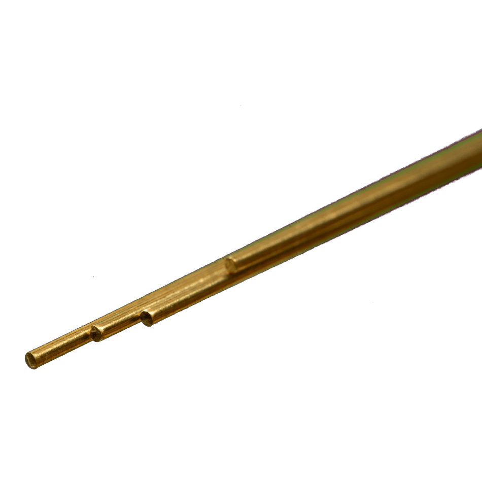Round Brass Rod: 3/64" OD x 12" Long (4 Pieces)