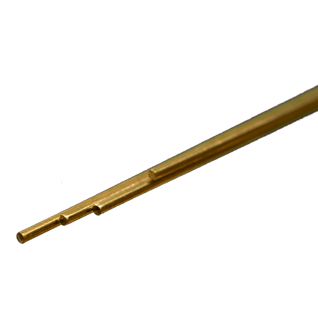 Brass, Copper, Aluminum, Stainless Rod 1/32" to 1/2" OD K&S Metals