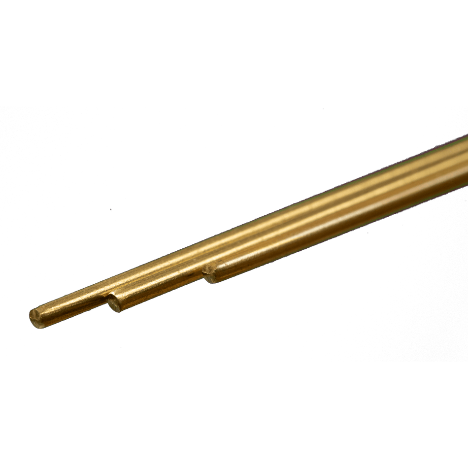 Round Brass Rod: 1/16" OD x 12" Long (3 Pieces)