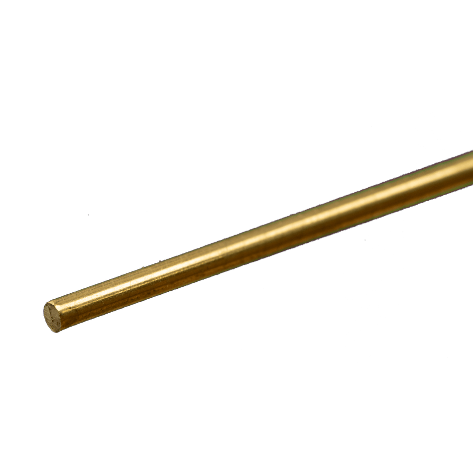 Round Brass Rod: 3/32" OD x 12" Long (1 Piece)