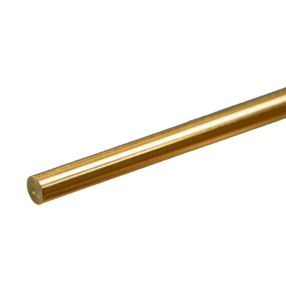 Round Brass Rod: 5/32" OD x 12" Long (1 Piece)