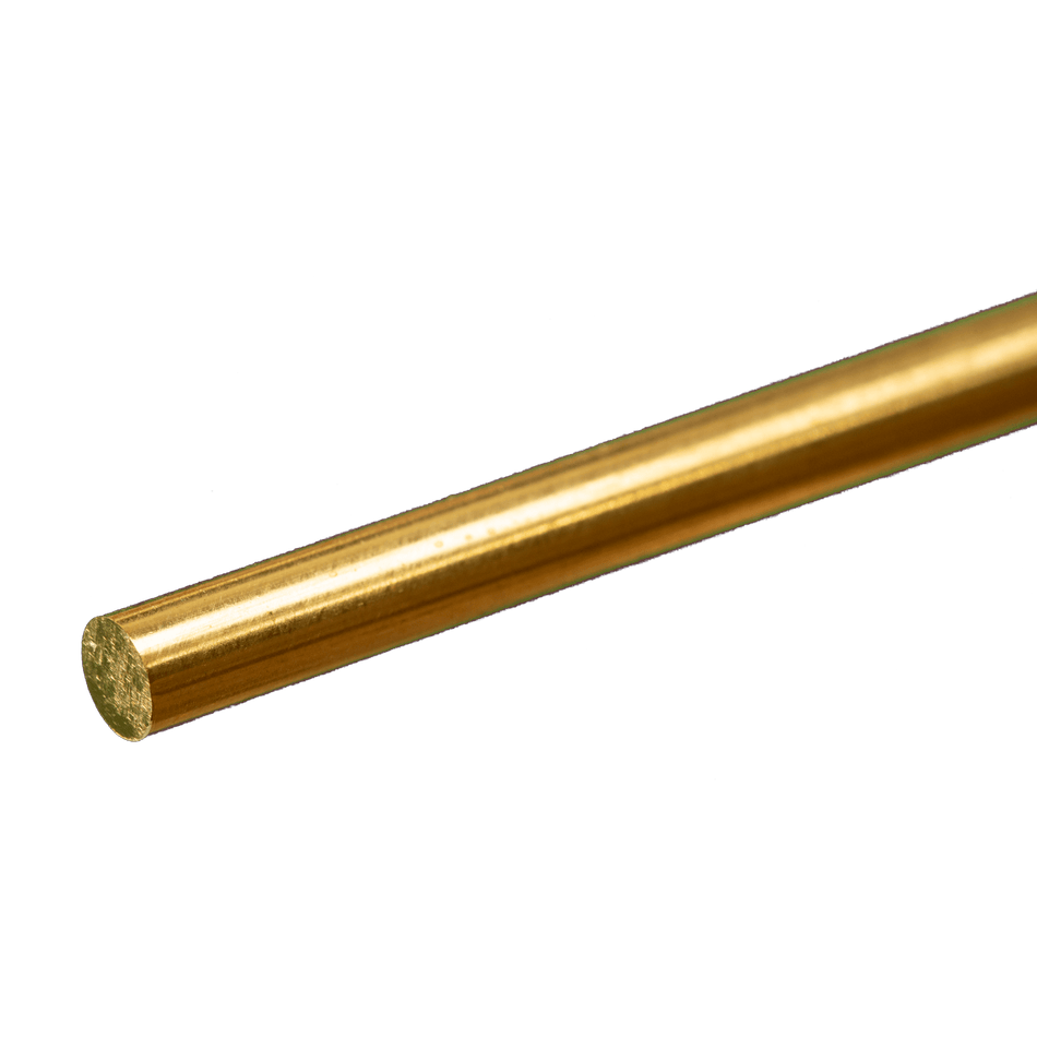 Round Brass Rod: 3/16" OD x 12" Long (1 Piece)