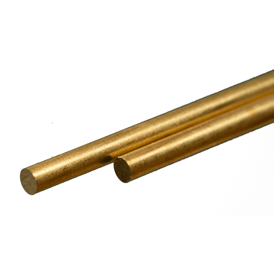 Round Brass Rod: 0.114" OD x 12" Long (2 Pieces)