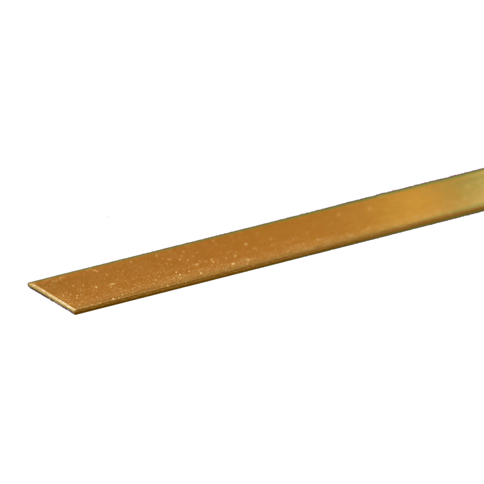 Brass Strip: 0.025" Thick x 1/2" Wide x 12" Long (1 Piece)