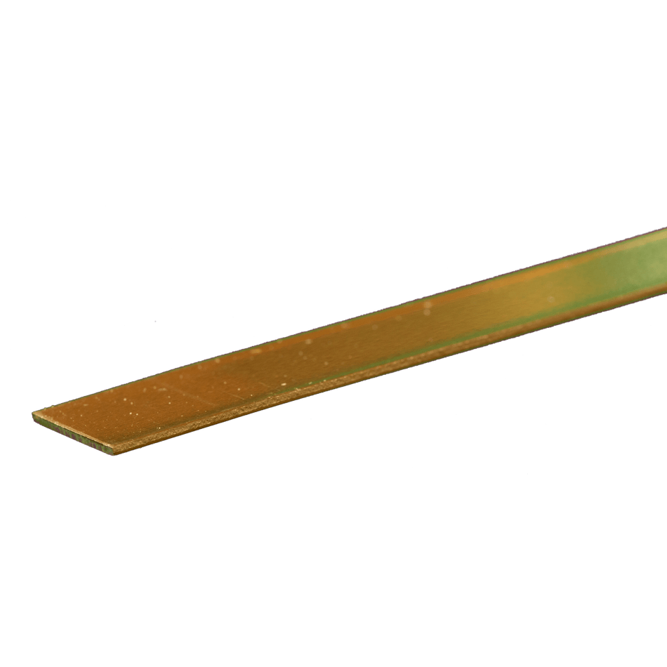 Brass Strip: 0.032" Thick x 1/2" Wide x 12" Long (1 Piece)