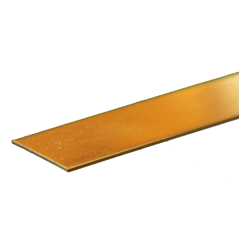 Brass Strip: 0.032" Thick x 1" Wide x 12" Long (1 Piece)