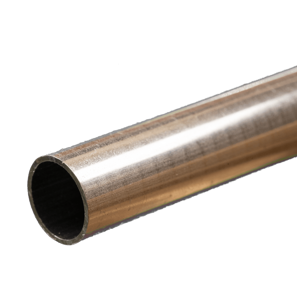 Round Aluminum Tube: 1/2" OD x 0.029" Wall x 12" Long (1 Piece)
