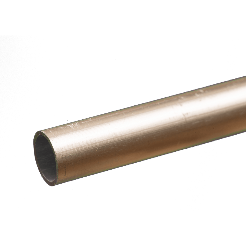 Round Aluminum Tube: 7/16" OD x 0.035" Wall x 12" Long (1 Piece)