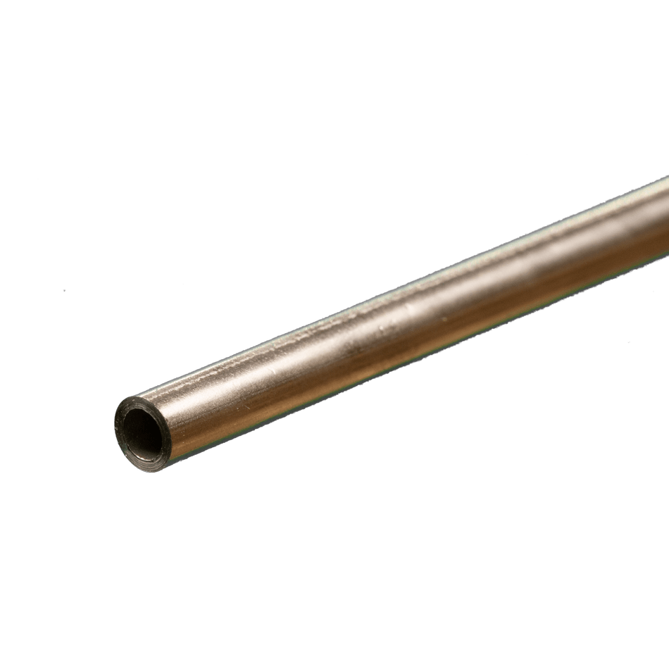 Round Stainless Steel Tube: 3/16" OD x 22 Gauge x 12" Long (1 Piece)