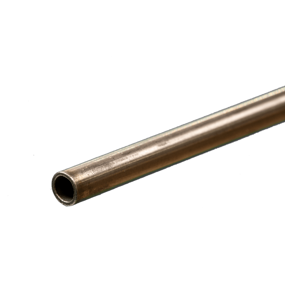 Round Stainless Steel Tube: 1/4" OD x 22 Gauge x 12" Long (1 Piece)