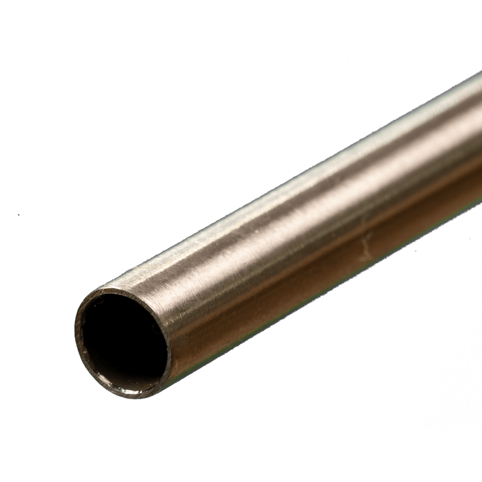 Round Stainless Steel Tube: 3/8" OD x 22 Gauge x 12" Long (1 Piece)