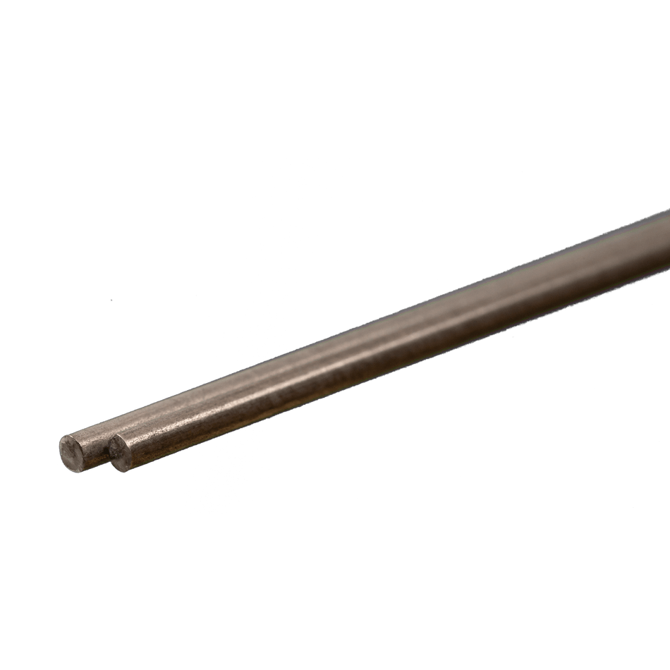Round Stainless Steel Rod: 3/32" OD x 12" Long (2 Pieces)