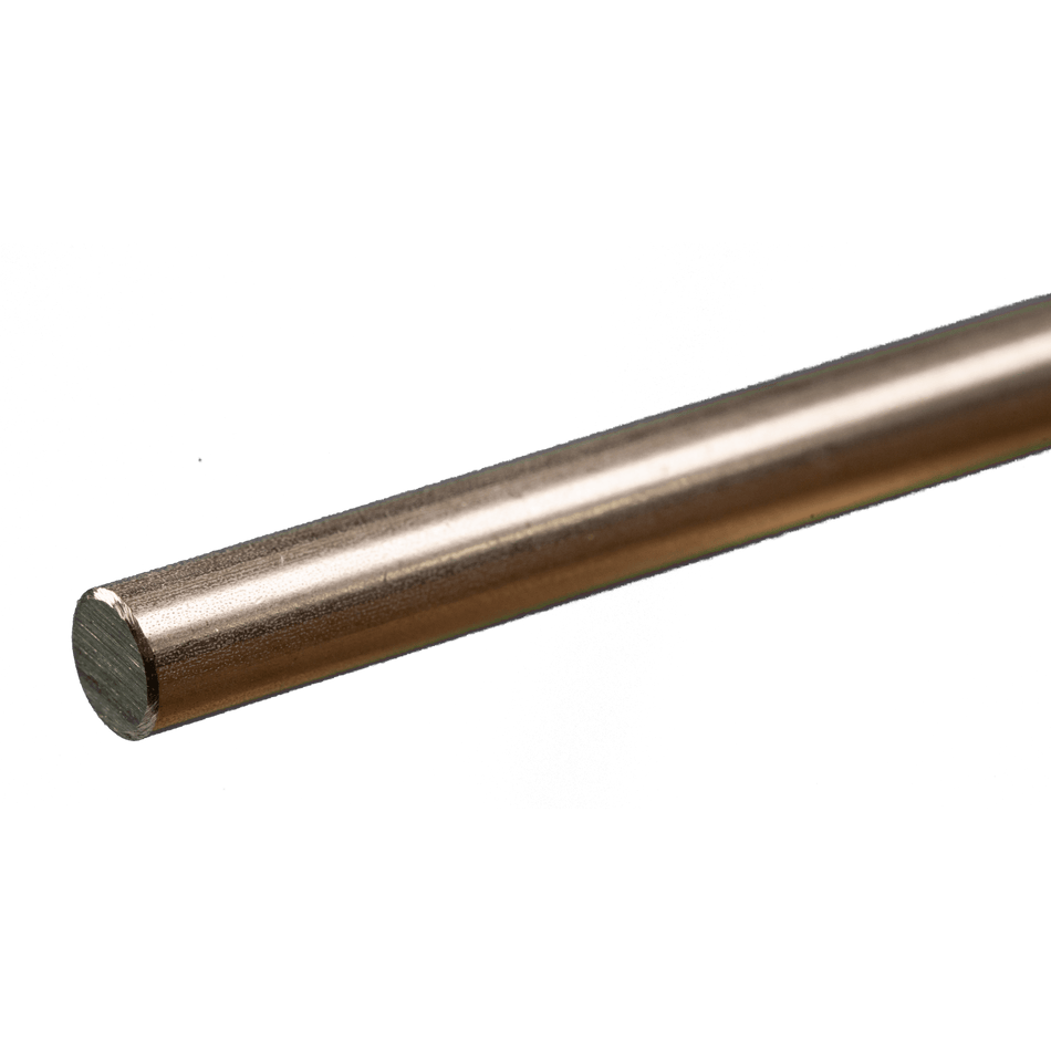 Round Stainless Steel Rod: 1/4" OD x 12" Long (1 Piece)