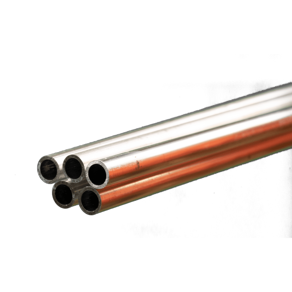 Round Aluminum Tube: 5/16" OD x 0.035" Wall x 36" Long (5 Pieces)
