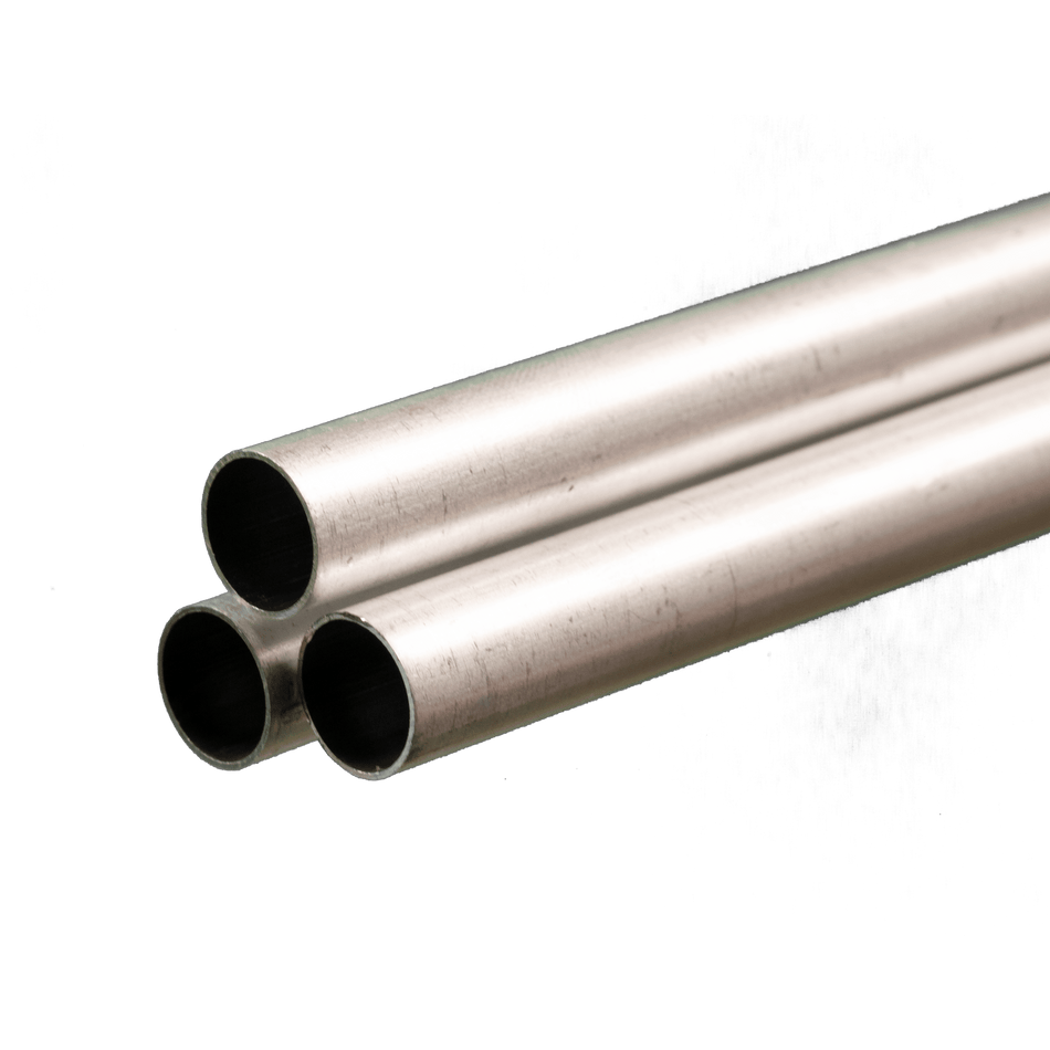 Round Aluminum Tube: 7/16" OD x 0.016" Wall x 36" Long (3 Pieces)